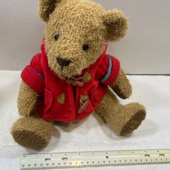 Cute Russ Sitting Baby Fraserbear 2005 Brown w/Red Jacket - Picture 10 of 13